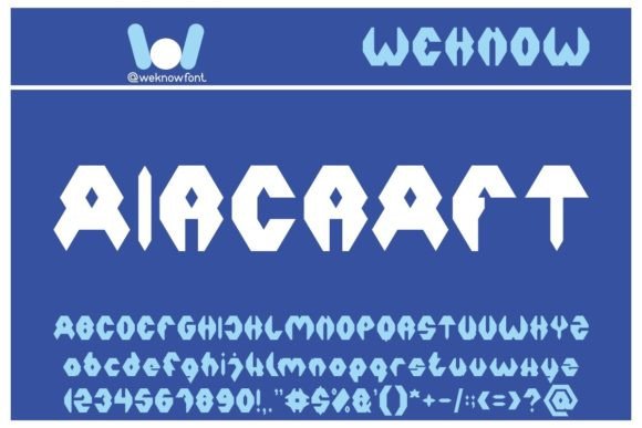 Aircraft Typeface for Modern Craft and Commercial Design