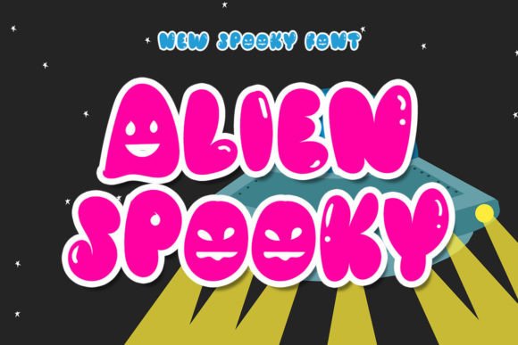 Alien Spooky: The Quirky Display Font for Whimsical Craft Projects