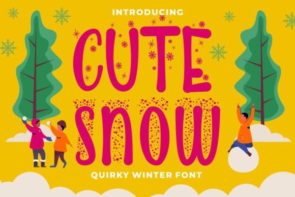 Cute Snow Typeface: A Quirky Winter Display Font for Makers