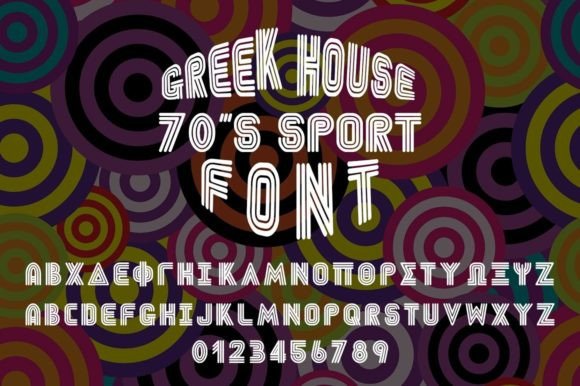 Greek House Typeface: A Fun Sports Font for Editorial and Branding Projects