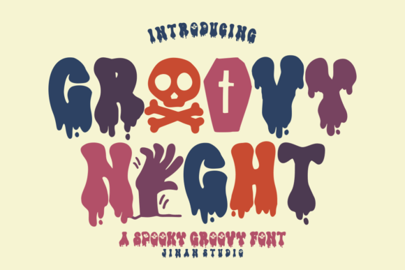 Groovy Night: A Spooky Cute Display Font for Halloween Branding