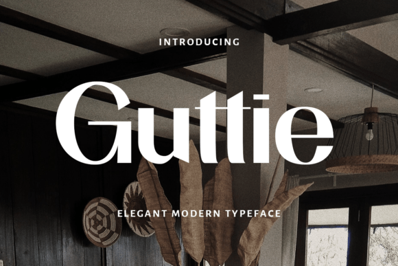 Guttie Display Font for Modern Handmade Crafts and Shop Branding