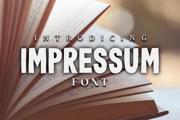 Impressum: The Simple Display Font for Professional Branding
