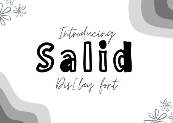 Salid: A Unique Display Font for Handmade Product Typography