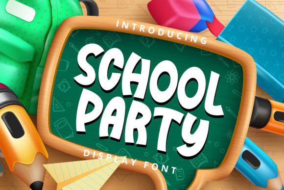School Party Free Download: A Playful Display Font Review