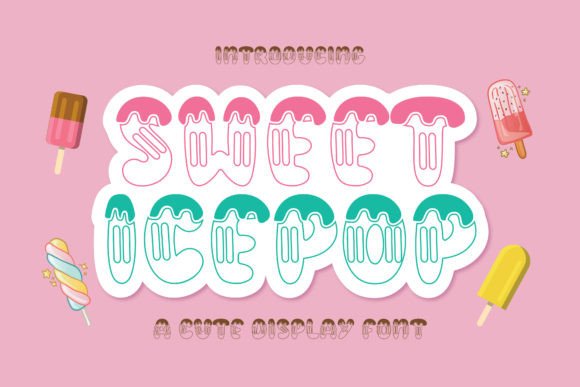 Sweet Ice Pop Display Font for Playful Brand Identity